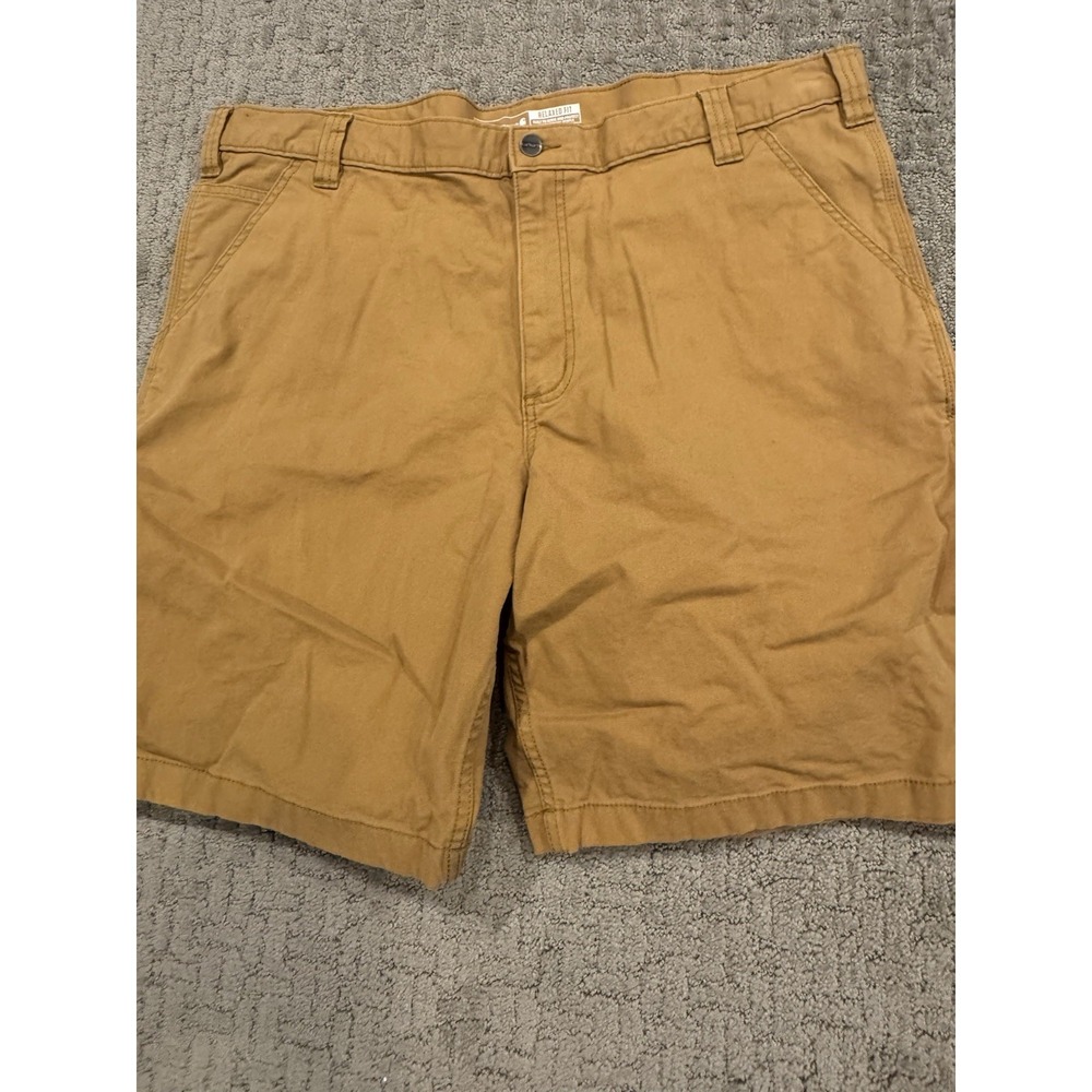 Carhart Relaxed Fit 42 Mens Canvas Brown Shorts (P1)